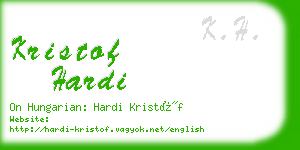 kristof hardi business card